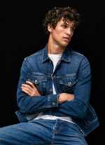 hombres chamarra de mezclilla regular fit Pepe Jeans 44JTZ823 mezclilla