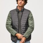 hombres chaqueta acolchada Pepe Jeans 44JTZ837 negro lavado