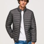 hombres chaqueta acolchada Pepe Jeans 44JTZ839 negro lavado