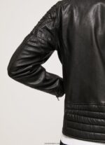 hombres chaqueta biker de piel de cordero Pepe Jeans 44JTZ835 negro - Imagen 4