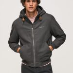 hombres chaqueta con forro polar Pepe Jeans 44JTZ836 negro lavado