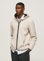 hombres chaqueta deportiva de oveja Pepe Jeans 44JTZ870 piedra