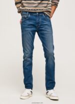 hombres jeans con tiro medio y corte estándar Pepe Jeans 44JTZ801 mezclilla - Imagen 2