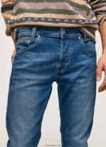 hombres jeans con tiro medio y corte estándar Pepe Jeans 44JTZ801 mezclilla - Imagen 3