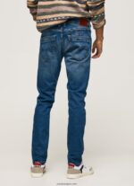 hombres jeans con tiro medio y corte estándar Pepe Jeans 44JTZ801 mezclilla - Imagen 4