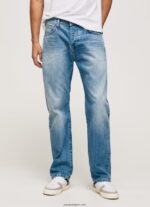 hombres jeans penn de corte holgado con tiro caído Pepe Jeans 44JTZ810 mezclilla - Imagen 2