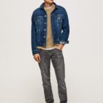 hombres jeans track de tiro medio Pepe Jeans 44JTZ800 mezclilla