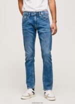 hombres jeans track de tiro medio Pepe Jeans 44JTZ803 mezclilla - Imagen 2