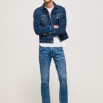 hombres jeans track de tiro medio Pepe Jeans 44JTZ803 mezclilla