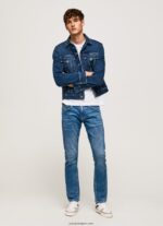 hombres jeans track de tiro medio Pepe Jeans 44JTZ803 mezclilla