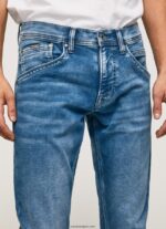 hombres jeans track de tiro medio Pepe Jeans 44JTZ803 mezclilla - Imagen 3