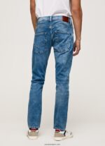 hombres jeans track de tiro medio Pepe Jeans 44JTZ803 mezclilla - Imagen 4