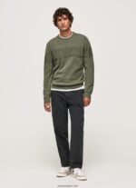 hombres jersey de algodón con cuello redondo Pepe Jeans 44JTZ856 fundición - Imagen 2