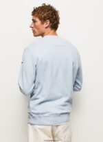 hombres jersey de algodón con cuello redondo Pepe Jeans 44JTZ869 blanqueador azul - Imagen 4