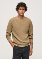 hombres jersey de punto gofrado Pepe Jeans 44JTZ855 camello