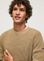 hombres jersey de punto gofrado Pepe Jeans 44JTZ855 camello - Imagen 3