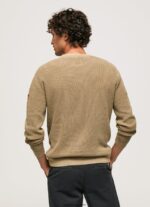hombres jersey de punto gofrado Pepe Jeans 44JTZ855 camello - Imagen 4