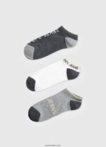 hombres Pack de 3 calcetines tobilleros Pepe Jeans 44JTZ1145 multi - Imagen 4