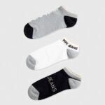 hombres Pack de 3 calcetines tobilleros Pepe Jeans 44JTZ1147 negro