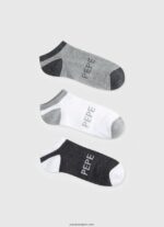 hombres Pack de 3 calcetines tobilleros Pepe Jeans 44JTZ1147 negro - Imagen 5