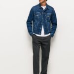 hombres pantalones chinos holgados Pepe Jeans 44JTZ1103 negro lavado