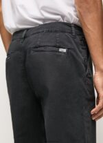hombres pantalones chinos holgados Pepe Jeans 44JTZ1103 negro lavado - Imagen 4