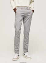 hombres pantalones chinos slim james Pepe Jeans 44JTZ1110 argén - Imagen 2