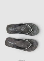 hombres piscina moto playa chanclas Pepe Jeans 44JTZ1269 negro - Imagen 2