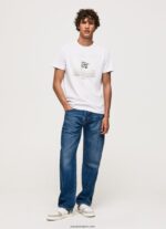 hombres playera con bandera Union Jack Pepe Jeans 44JTZ945 blanco - Imagen 2