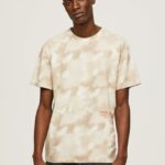 hombres playera con estampado militar Pepe Jeans 44JTZ963 malta