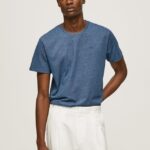 hombres playera con logo bordado Pepe Jeans 44JTZ975 jarman