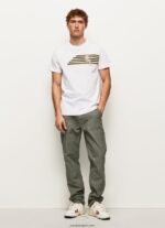 hombres playera con logo de letras Pepe Jeans 44JTZ977 blanco - Imagen 2