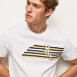 hombres playera con logo de letras Pepe Jeans 44JTZ977 blanco