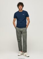 hombres playera con logo estampado Pepe Jeans 44JTZ1010 Armada - Imagen 2