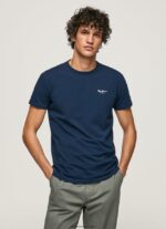 hombres playera con logo estampado Pepe Jeans 44JTZ1010 Armada