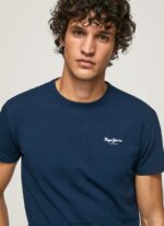hombres playera con logo estampado Pepe Jeans 44JTZ1010 Armada - Imagen 3