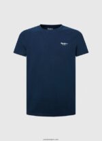 hombres playera con logo estampado Pepe Jeans 44JTZ1010 Armada - Imagen 5