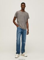 hombres playera con logo estampado Pepe Jeans 44JTZ927 negro lavado - Imagen 2