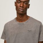 hombres playera con logo estampado Pepe Jeans 44JTZ927 negro lavado