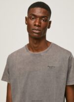 hombres playera con logo estampado Pepe Jeans 44JTZ927 negro lavado