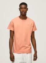 hombres playera con logo estampado Pepe Jeans 44JTZ944 calabaza naranja - Imagen 2