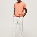 hombres playera con logo estampado Pepe Jeans 44JTZ944 calabaza naranja