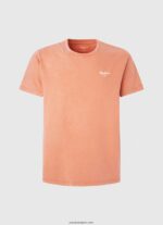 hombres playera con logo estampado Pepe Jeans 44JTZ944 calabaza naranja - Imagen 5