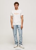hombres playera con logo estampado Pepe Jeans 44JTZ992 blanquecino - Imagen 2