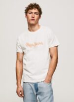 hombres playera con logo estampado Pepe Jeans 44JTZ992 blanquecino - Imagen 3