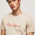 hombres playera con logo estampado Pepe Jeans 44JTZ993 malta