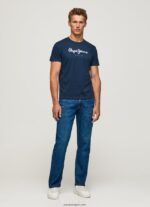 hombres playera con logo estampado Pepe Jeans 44JTZ999 Armada - Imagen 2