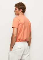 hombres playera con logo y efecto desgastado Pepe Jeans 44JTZ964 calabaza naranja - Imagen 4