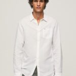 hombres playera de manga larga parker Pepe Jeans 44JTZ1073 blanco