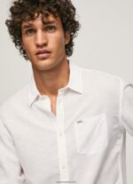 hombres playera de manga larga parker Pepe Jeans 44JTZ1073 blanco - Imagen 3